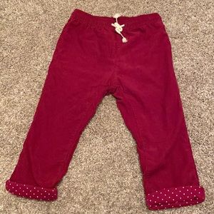 H&M Corduroy, maroon pants NWT